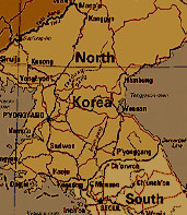 Chart of North Korea and the border zone