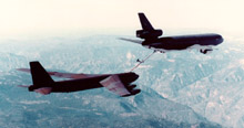 Air-to-air refueling was necessary after every takeoff.