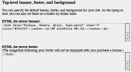 Screenshot of Sysop Control Panel